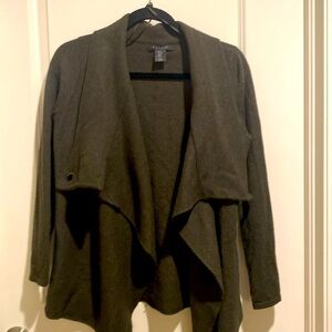 Tahari Deep Green Cardigan in Size Medium